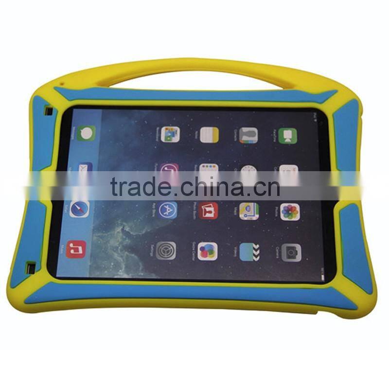 With Handle Rugged Heavy Duty Kid Proof Tablet Case Silicone Protective Case for iPad air 2