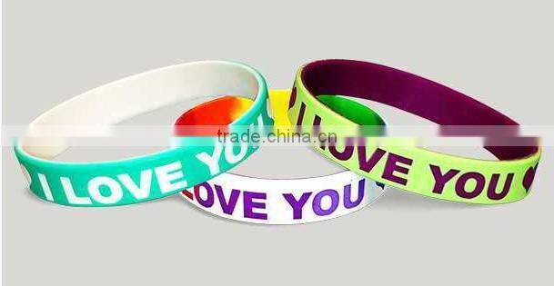 glow in the dark silicone bracelet bulk promotional gift for kids