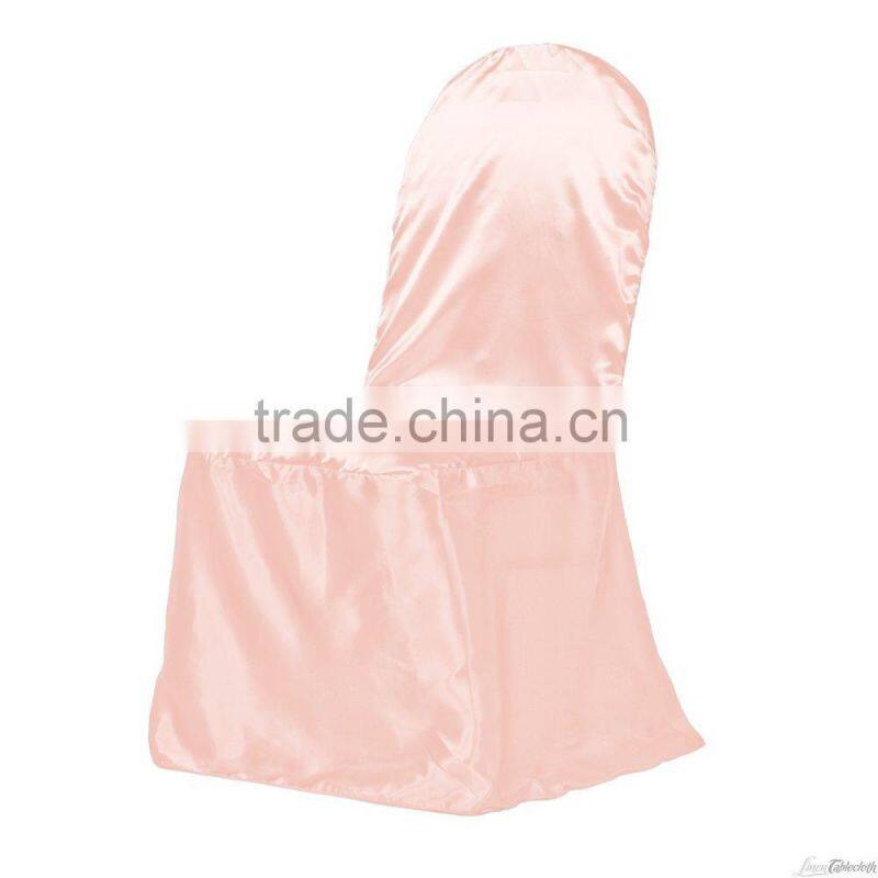 100% Purple polyester Satin Chair Cover for wedding