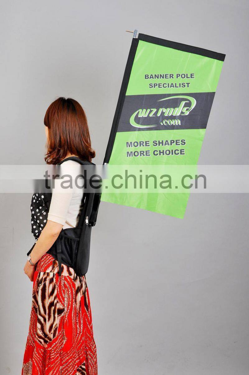 backpack feather flag,backpack teardrop flag,backpack advertising