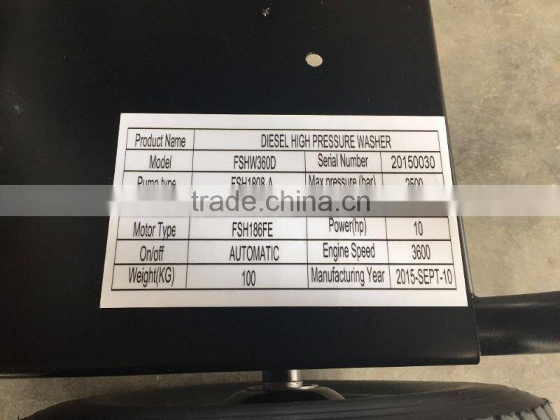 3600psi diesel high pressure washer/diesel car washer/car cleanner