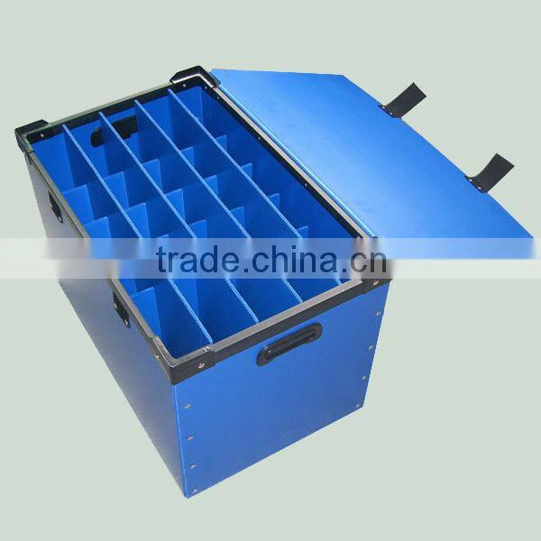 Durable corrugated plastic container/plastic shipping container