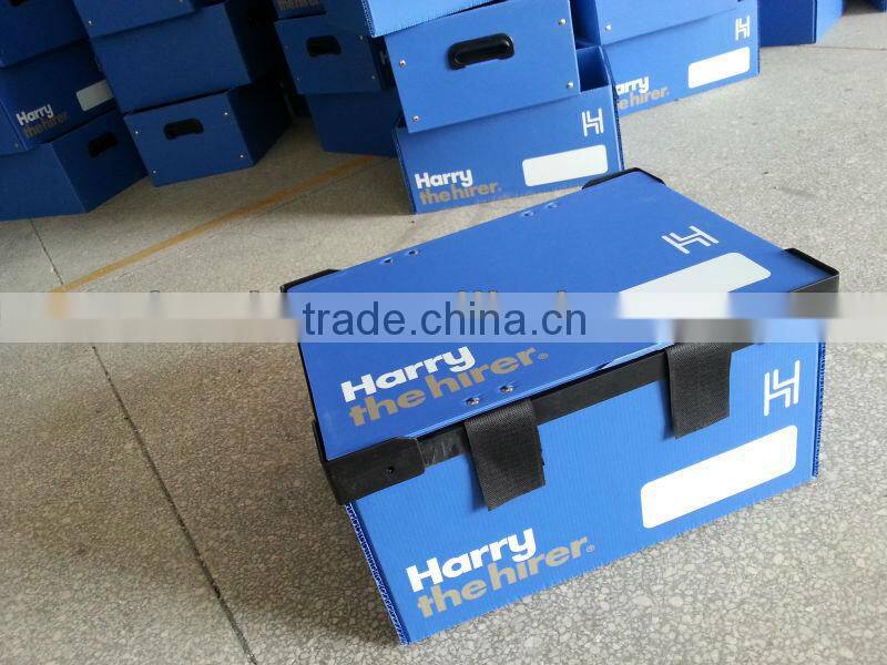 Custom-made corrugated plastic packing box for glassware