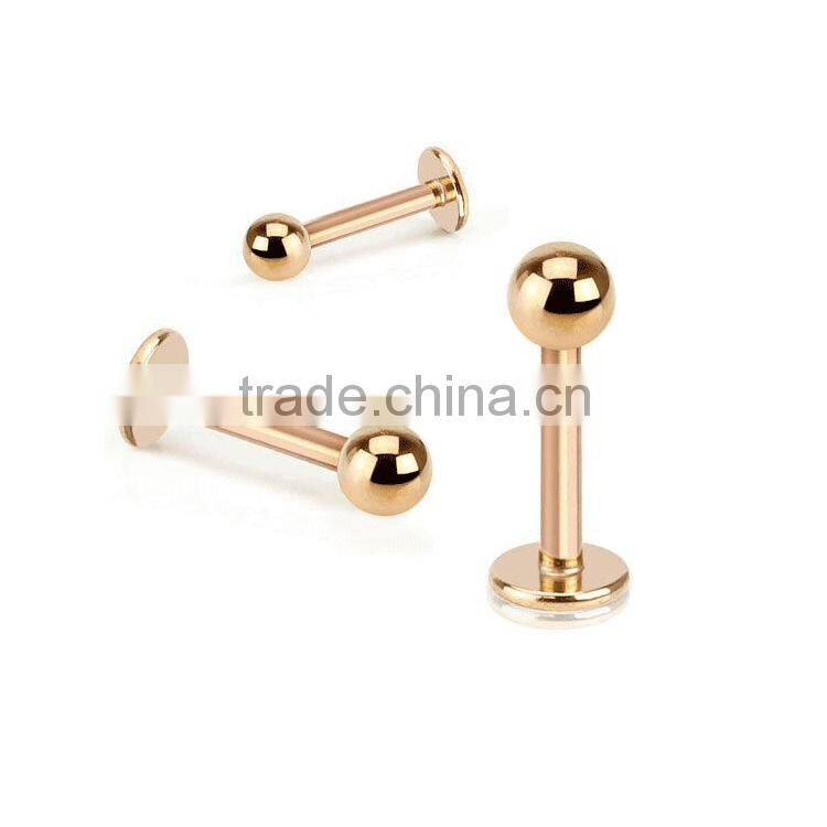 Rose Gold PLate Labret Lip Monroe Tragus Body Piercing Jewelry