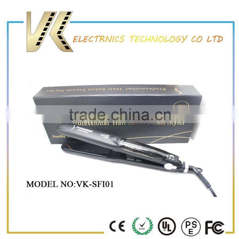 flat iron lcd electric steam hair straightener