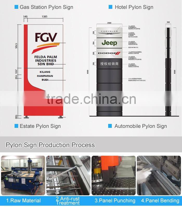 Eletronic Gas Station Advertising Pylon Totem