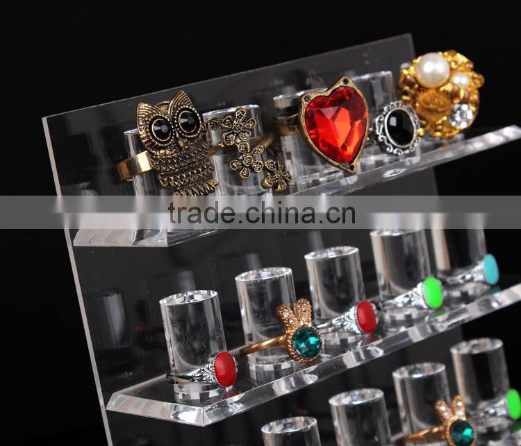 new design Inclined shape plexiglass acrylic display rack for jewelry