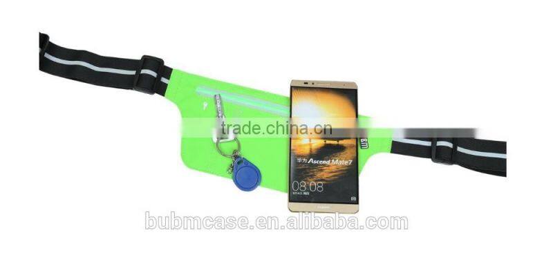 Green Fashionable BUBM Outdoor Sport Waist Bag Shenzhen Resilient Wholesale Waterproof and Breathable Running Waist Bags