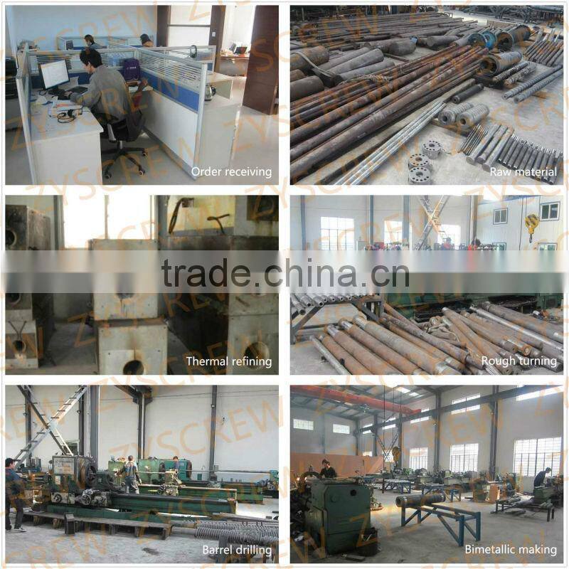 Provide nitrided cold/ hot feed/ pin rubber extruder machine screw and barrel