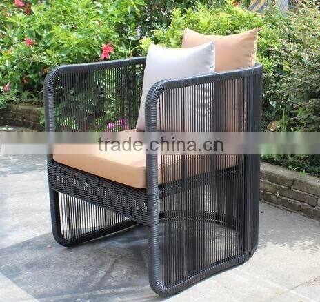2016 New designs black rattan luxuary sofa set