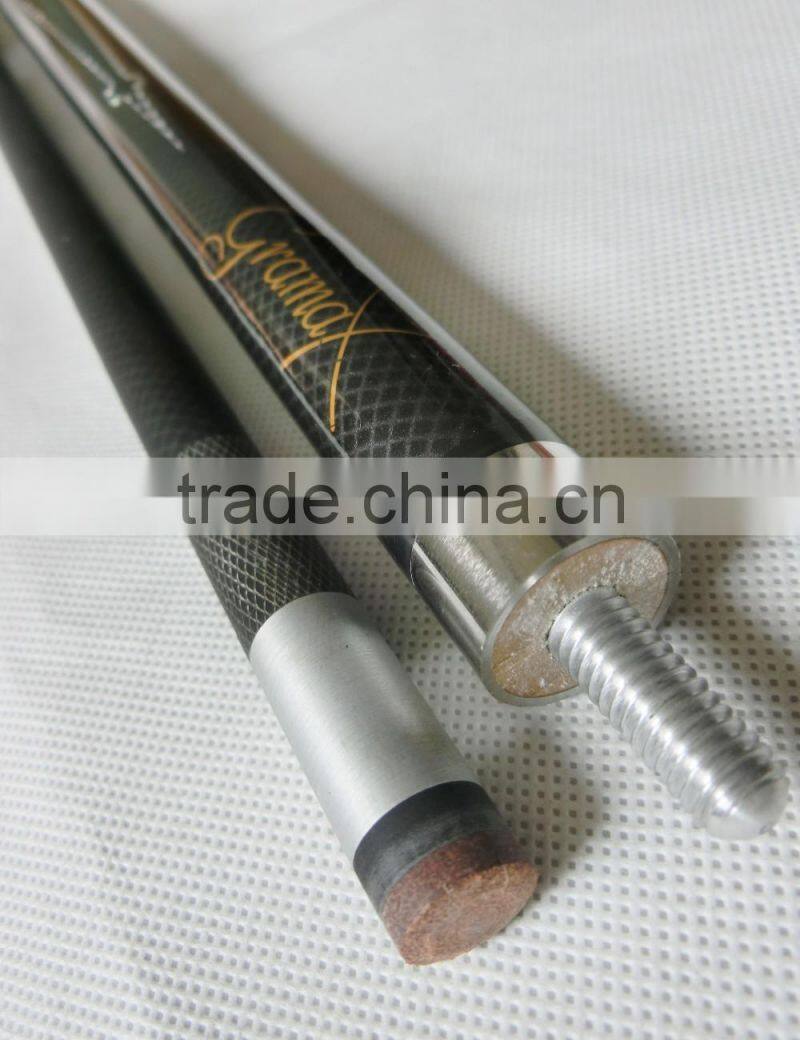 Wholesale 2-pc graphite pool cue stick carbon billiard cue 19OZ 58 ''