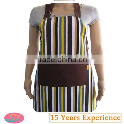 Good quality stripe cooking aprons for kitchen