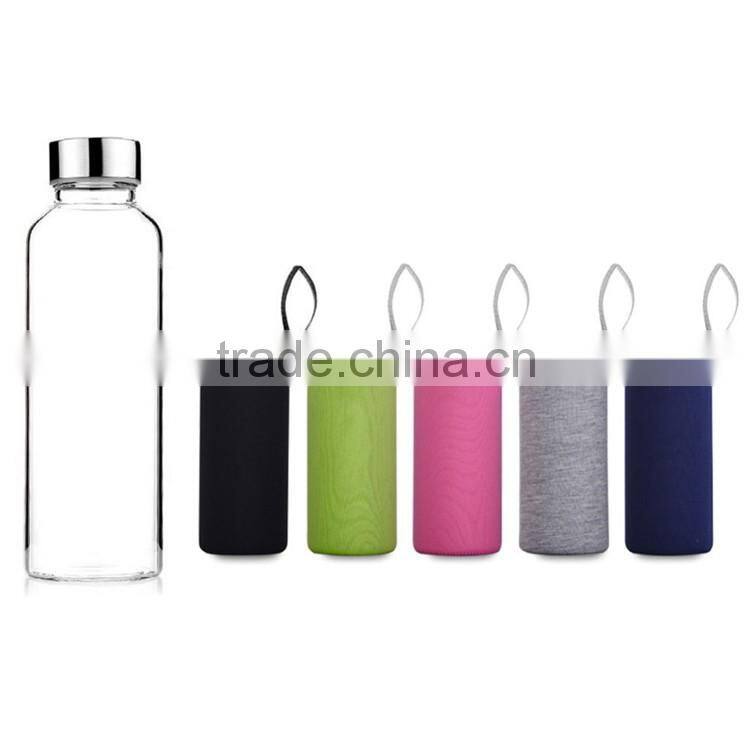 Reusable BPA Free Cheap Unbreakable Glass Water Bottles Personalized Gatorade Glass Water Bottle