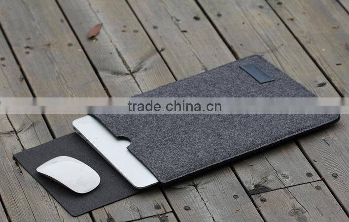 Custom logo design Felt Sleeve Carrying bag Ultrabook Laptop bag for Apple Macbook Air