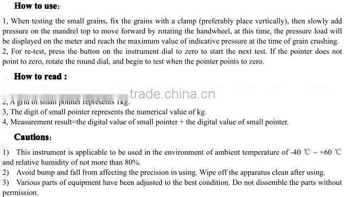 Grain hardness tester AGW hardness meter durometer