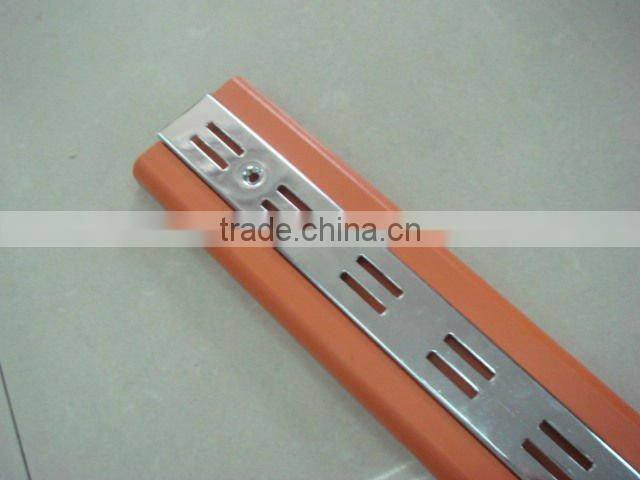 Chrome Channel Panel Display Wall System with Wood Plate (DG0008)