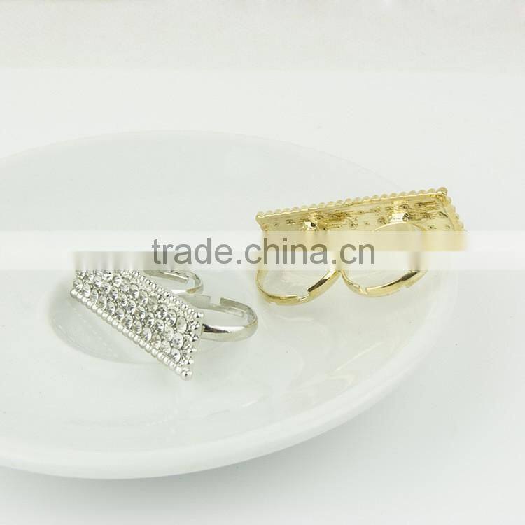 Stainless steel jewelry geometry diamonds rings