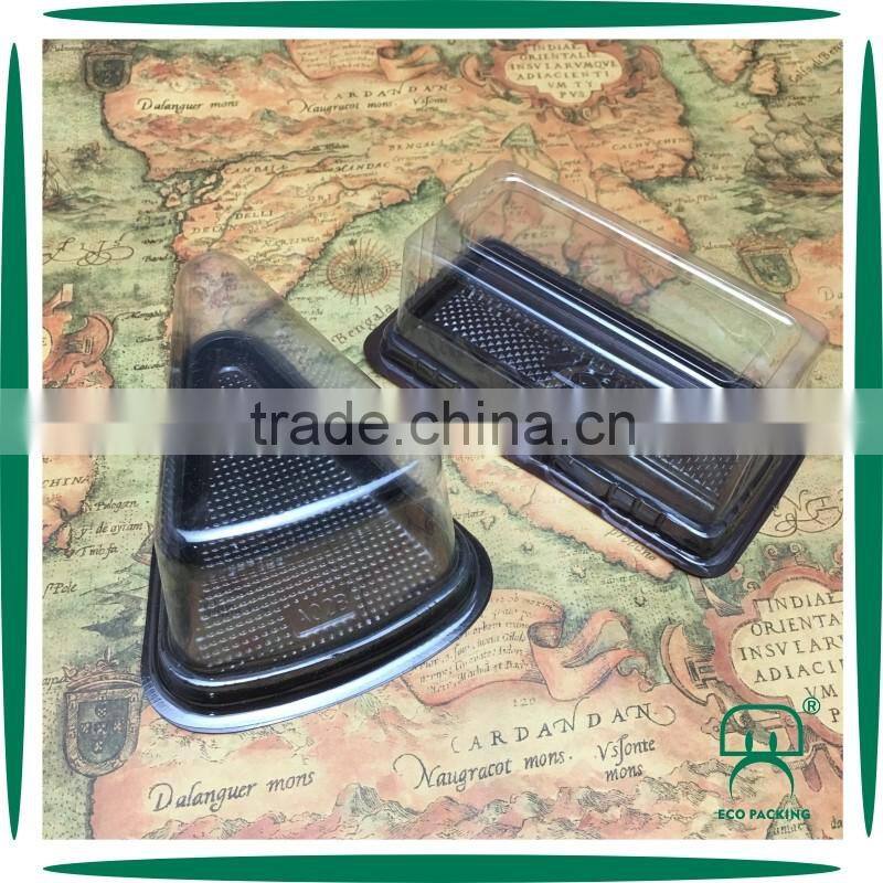Food grade triangle rectangle plastic packaging for cake
