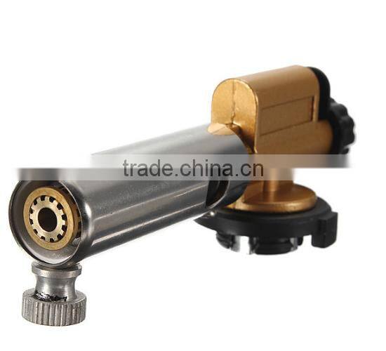 Electronic Ignition Copper Flame Butane Gas Burner Gun Maker Torch Lighter For Outdoor Camping Picnic Cooking Welding Equipment