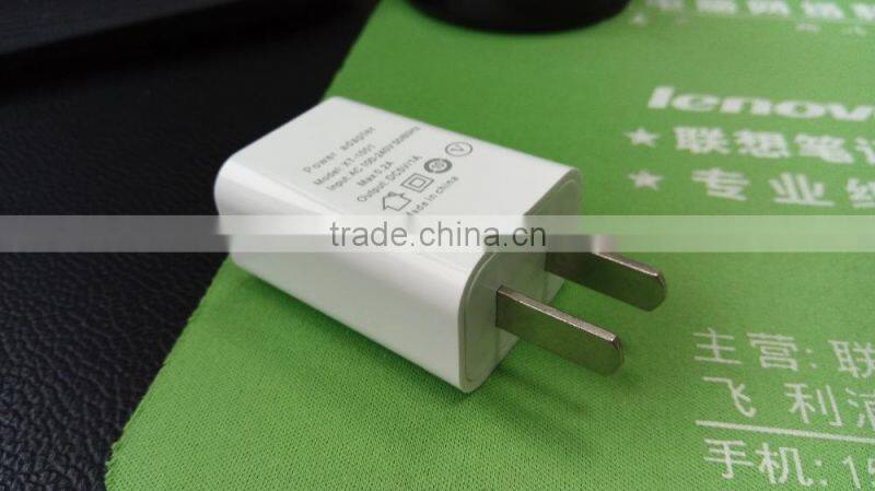 Single USB Port Mobile Phone Wall Charger, 5V 1A Certificated AC Adapter Travel Charger