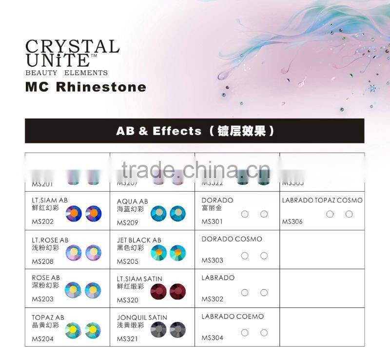 Flat back no hotfix rhinestones Jet Hematite