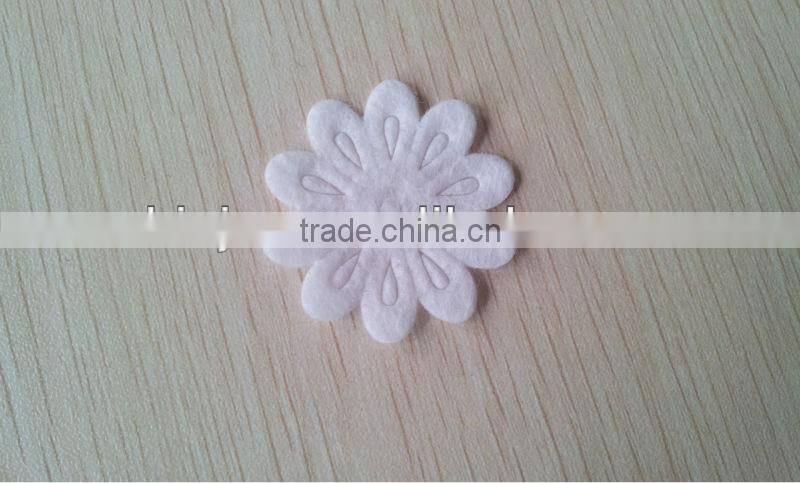 unique embossed collar applique/plant embossed label/embossed Decorative Flowers & Wreaths