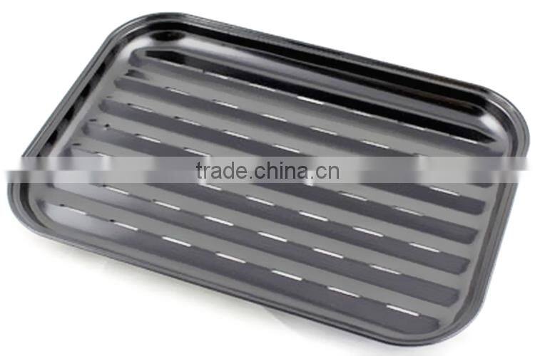 Enamel BBQ Grill Roasting Fish /Vegetable Pan BBQ Pan