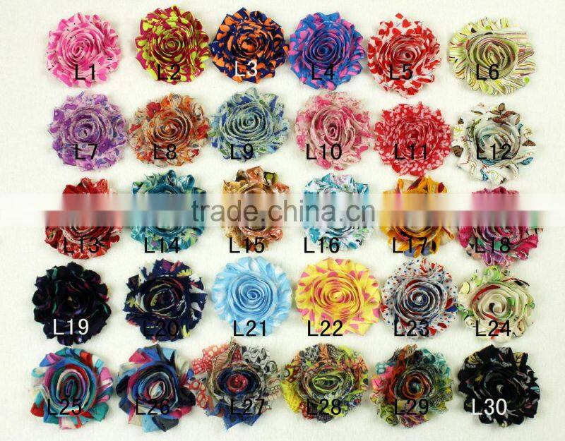 High Quality Shabby Chiffon Flowers for Kids Hair Accessories