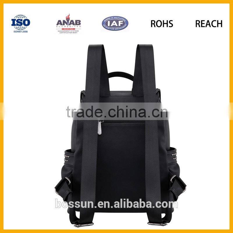 2016 new design classic pu leather backpack