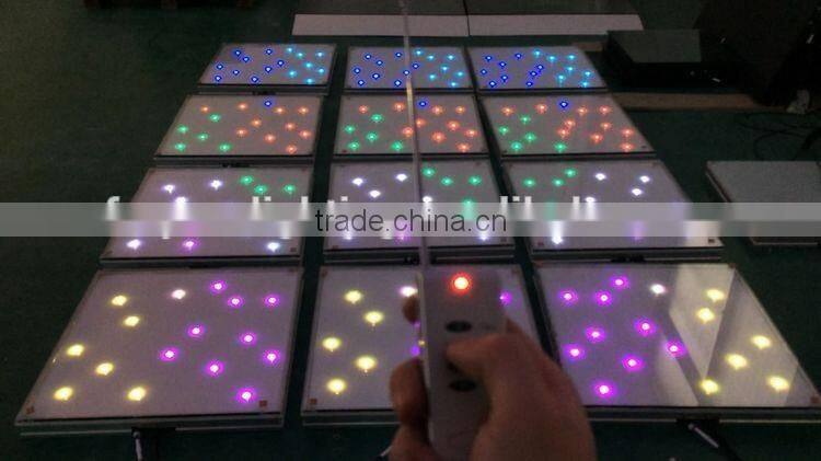 Hire White Gloss Wireless Remote Control Battery Twinkling Starlit LED Dance Floor For Wedding Party Disco Event