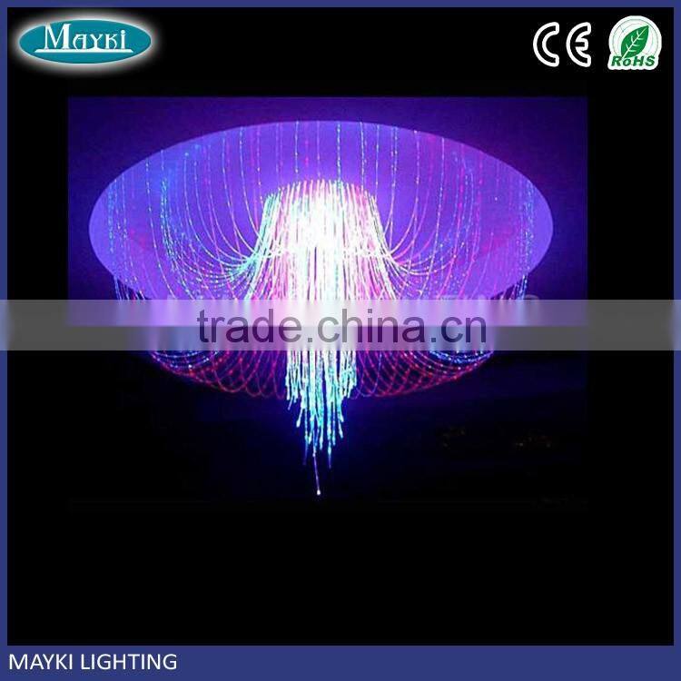 Fashion luxury crystal pendant lighting for project presentation with fiber optic lighting