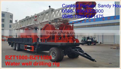 trailer type water well drilling machinery 1000m