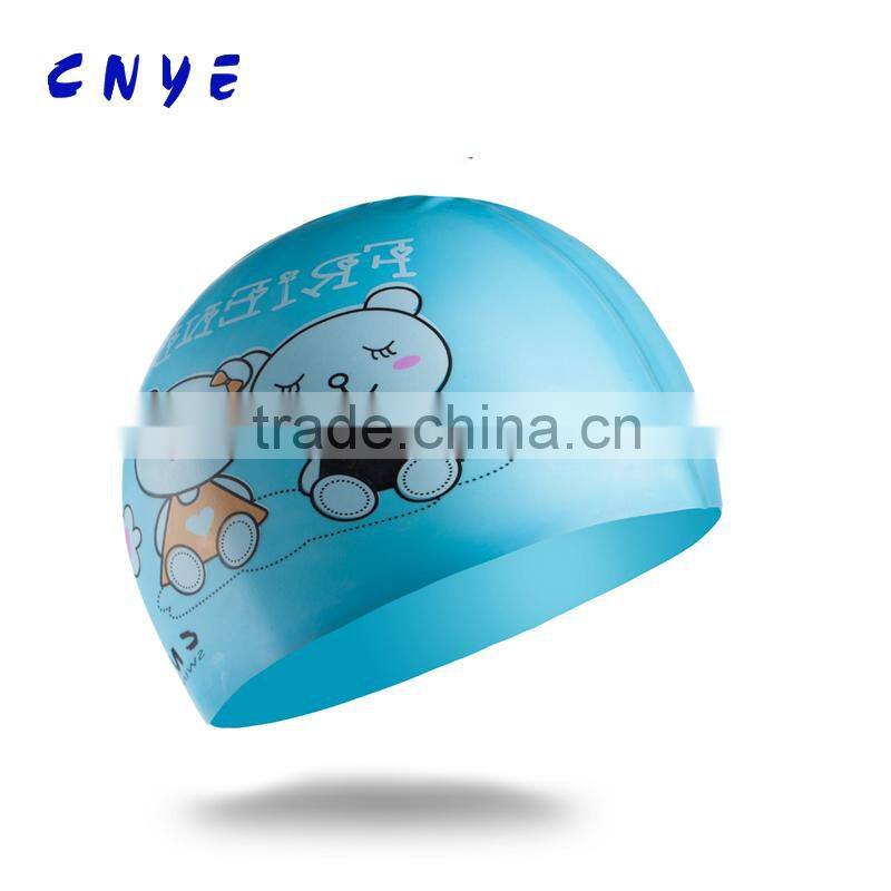 CNYE Silica Gel Cool Swim Caps Knit Swim Cap Waterproof Swim Cap 100% for children.Hot-sale!!