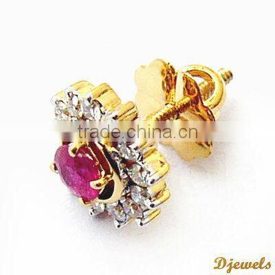 Diamond Gold Earrings, Stylish Diamond Earrings, Diamond Jewelry