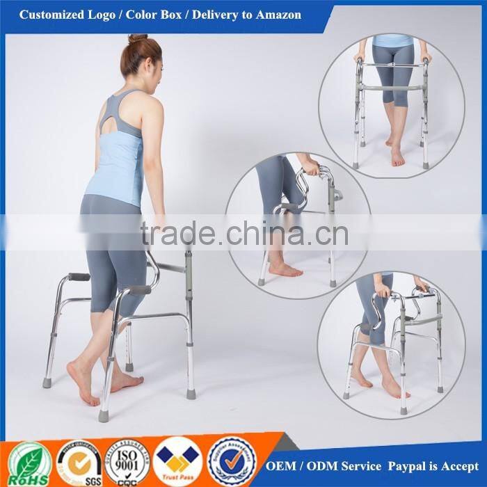 Multi-functional foldable rehabilitation walker with wheels