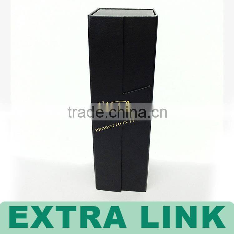 Cheap Black color double side open fancy paperboard wine box