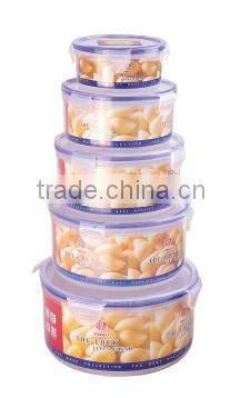 5pcs plastic round crisper box