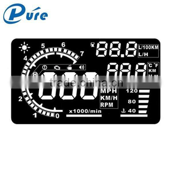 Car Head Up Display Kit 5.5 Inch Car System OBD II Speed Monitor HUD Speed Display