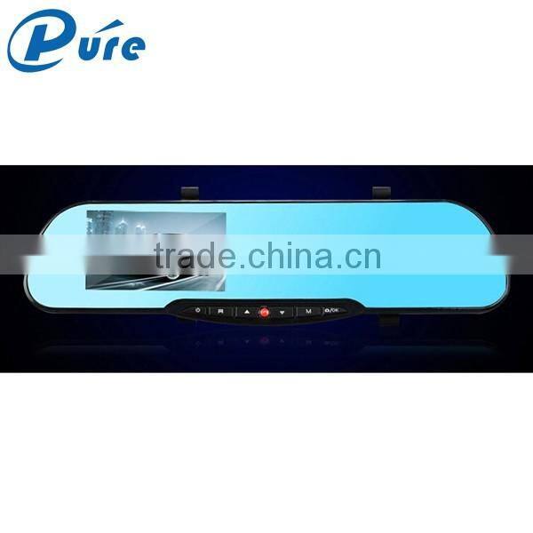 Hot Selling Black Box Car Video Recorder Rearview Car DVR 4.3 Inch Dual Lens FHD Mp4 Vehicle Recorder