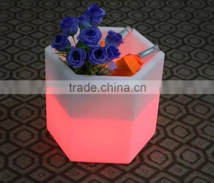 led ice bucket holder for party/salon/event,led plastic wine cooler