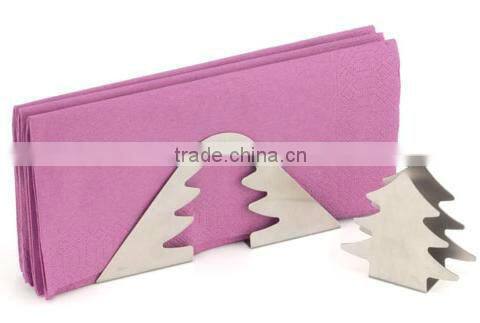 Fashionable Red Seriette Holder,Knife and Fork Shape Napkin Rack,Napkin Holder,Printednapkin holder,Luncheon Napkin Holder