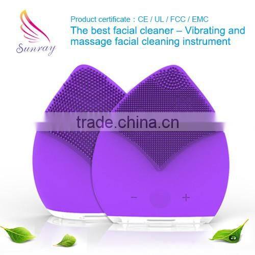 Guangdong ultrasonic facial pore brush massage electric facial brush
