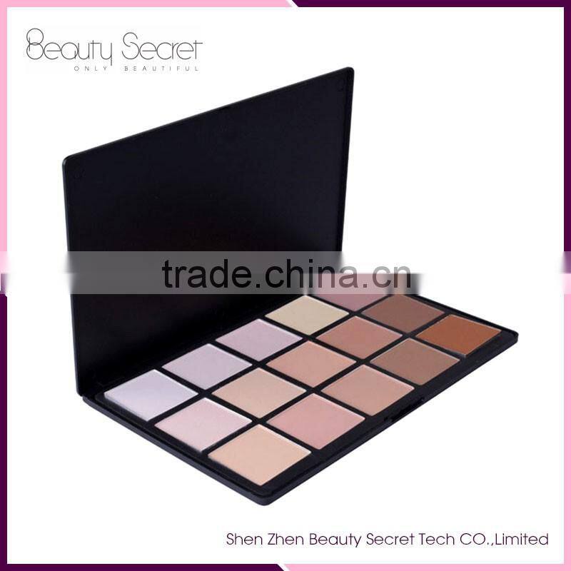 15 colors natural waterproof powder cake palette