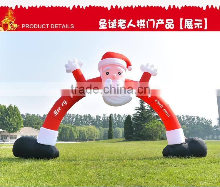 2015 Wholesale new design santa inflatable arch for christmas
