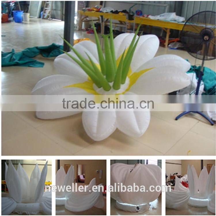 lwo price pvc promotion wedding inflatable flower With LED light
