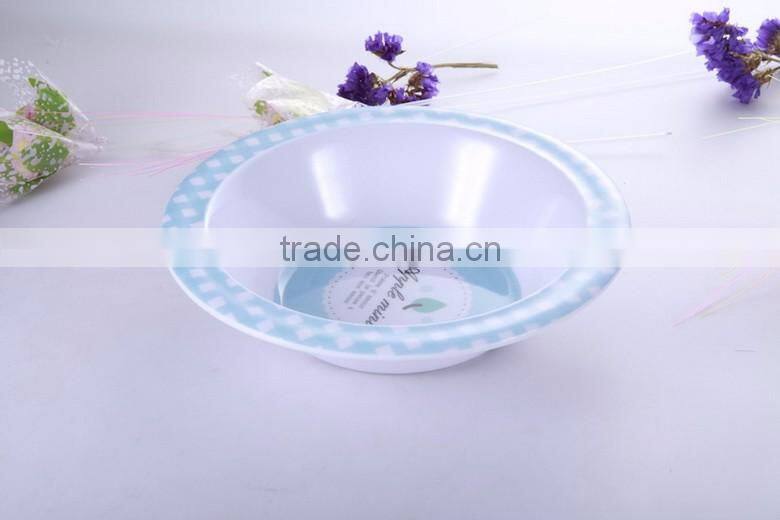 high quality melamine round plate with cartoon printed for kids