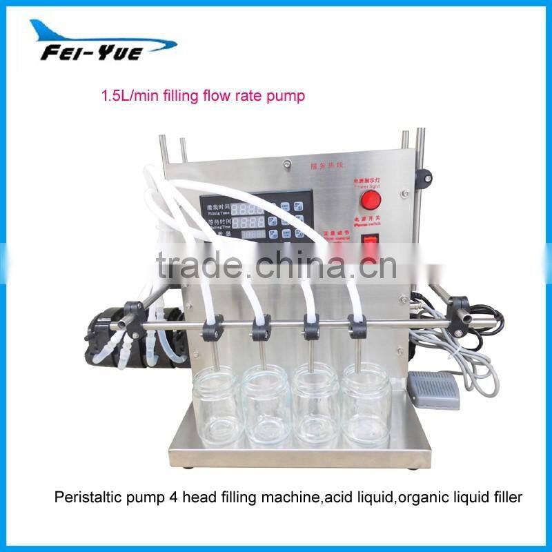 Semi-automatic Electric 4 nozzles Peristaltic organic Liquid Oil filler