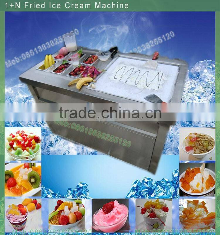 Cold Stone Marble Slab Top Fry Ice Cream Machine / Fried Ice Cream