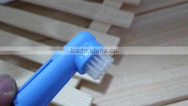 new design dog two finger toothbrush set