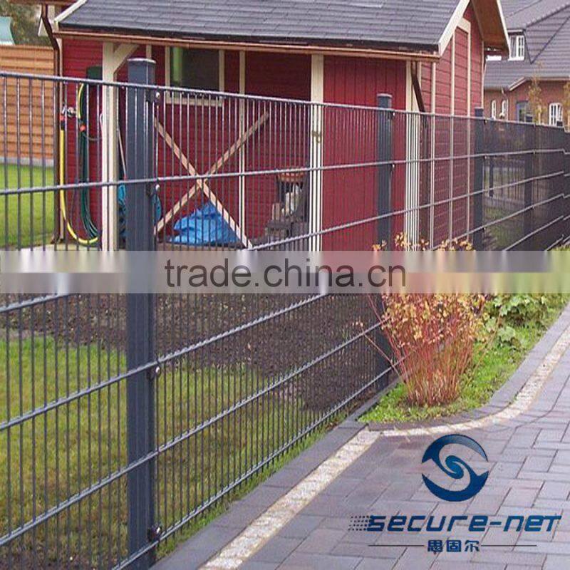 hot sale versatile cheap galvanized pvc painted double wire garden fence/856 wire mesh fencing/double beam fence